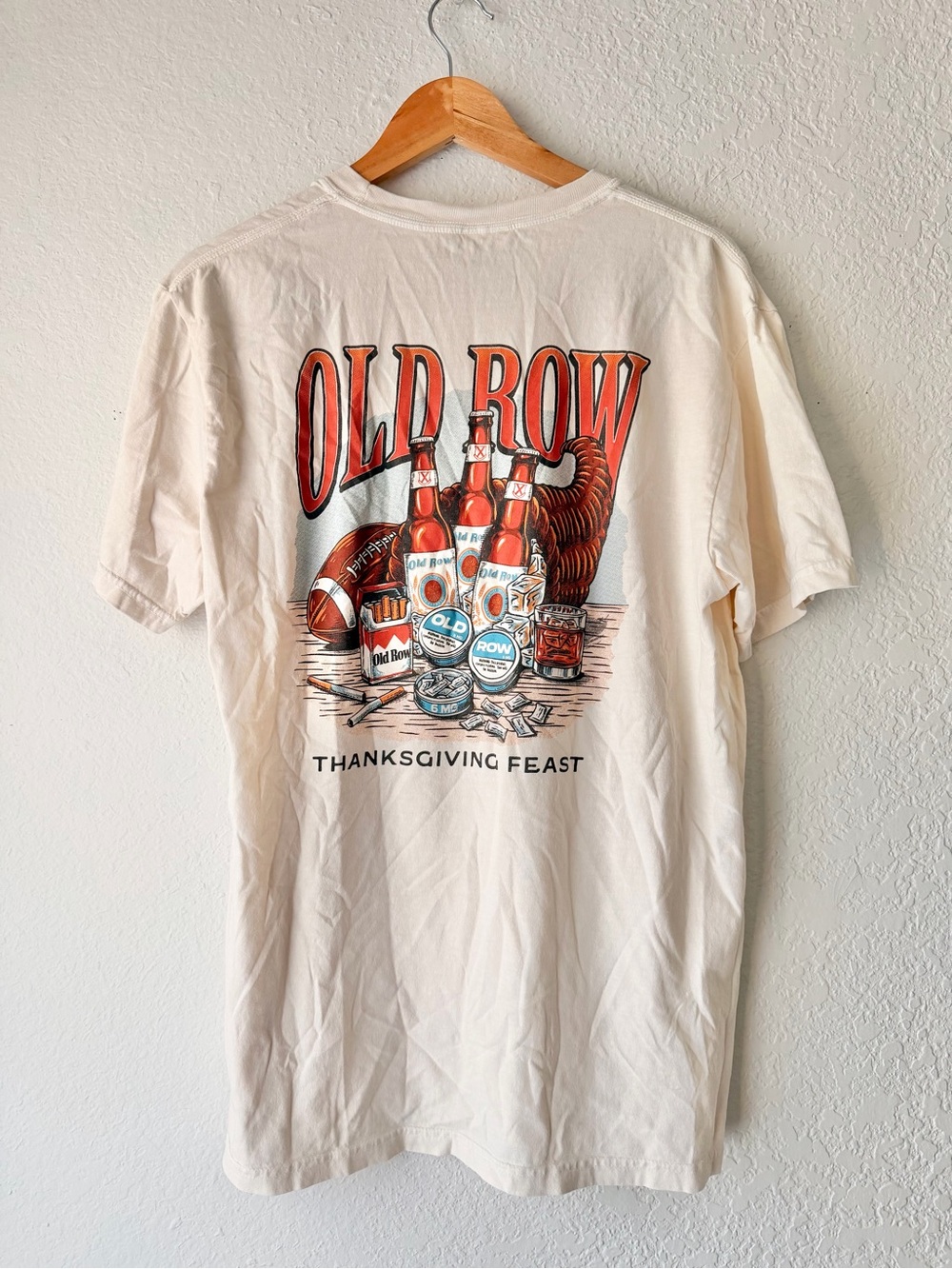Old Row Thanksgiving Feast Pocket Tee Sz L